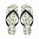 Sketch funny frog pattern Unisex Flip Flops