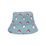 Cute penguin christmas snow pattern Unisex Bucket Hat