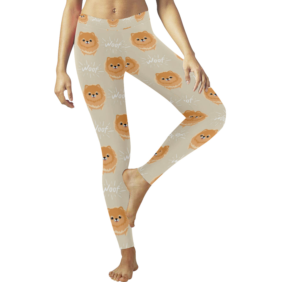 Cute brown pomeranian puppy Women's Legging Fulfilled In US