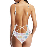 colorful unicorn rainbow heart pattern Women's One-Piece Swimsuit