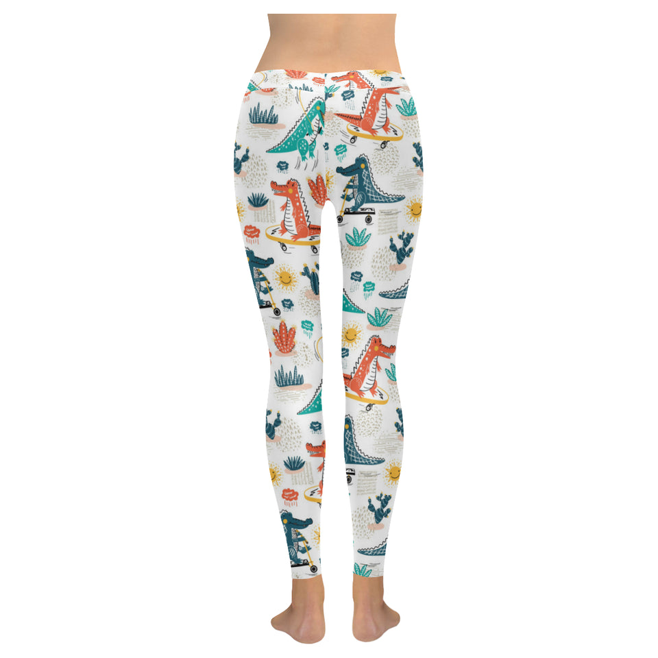Cute Crocodile Pattern Women's Legging Fulfilled In US
