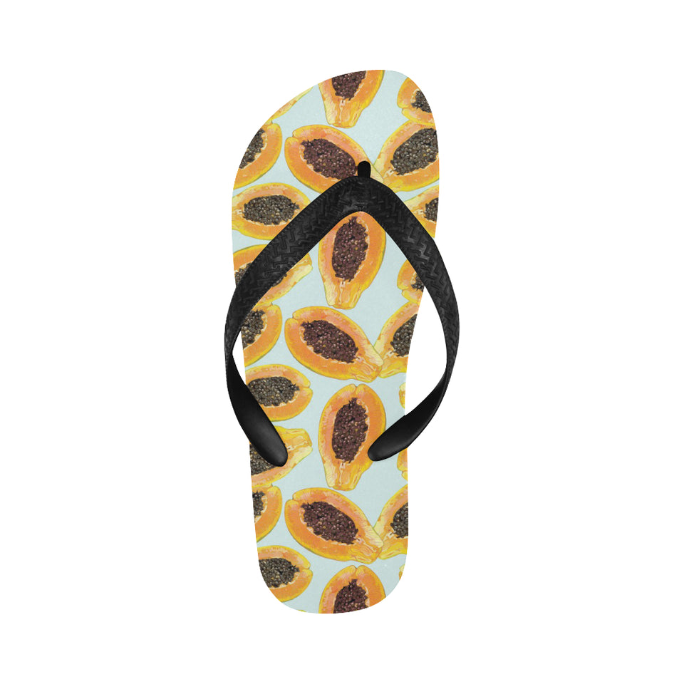 Watercolor papaya pattern Unisex Flip Flops