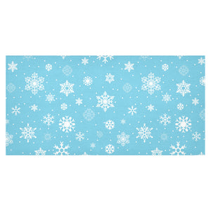 Snowflake pattern blue background Tablecloth