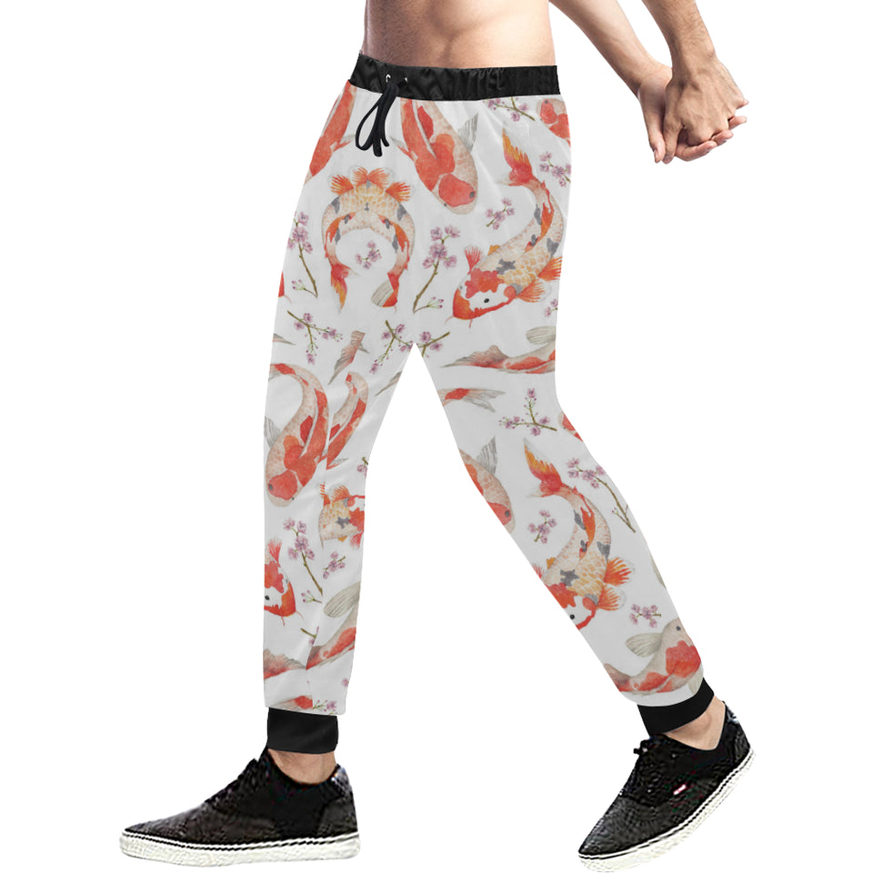 Watercolor fancy carp pattern Unisex Casual Sweatpants