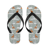 Beautiful deers Winter Christmas Unisex Flip Flops