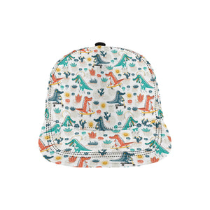 Cute Crocodile Pattern All Over Print Snapback Cap