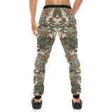 Monkey tropical leaves background Unisex Casual Sweatpants