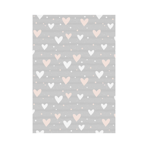 Heart pattern gray background House Flag Garden Flag