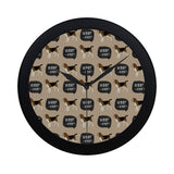 Beagle pattern Elegant Black Wall Clock