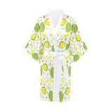 Durian pattern background Women's Short Kimono Robe