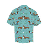 Dachshund decorative background Men's All Over Print Hawaiian Shirt