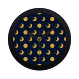 Moon star pattern Elegant Black Wall Clock