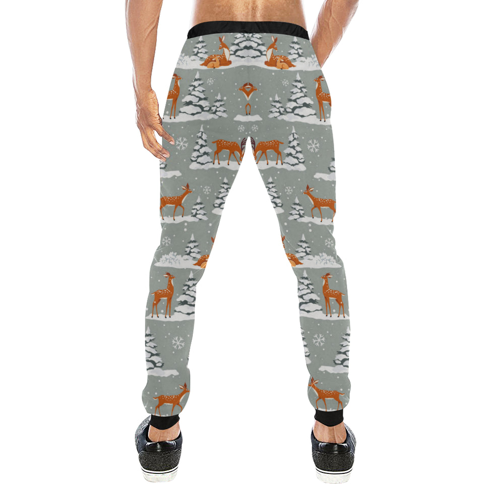 Beautiful deers Winter Christmas Unisex Casual Sweatpants