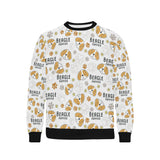 Cute beagle dog pattern background Men's Crew Neck Sweatshirt