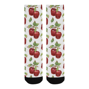 Red apples pattern Crew Socks