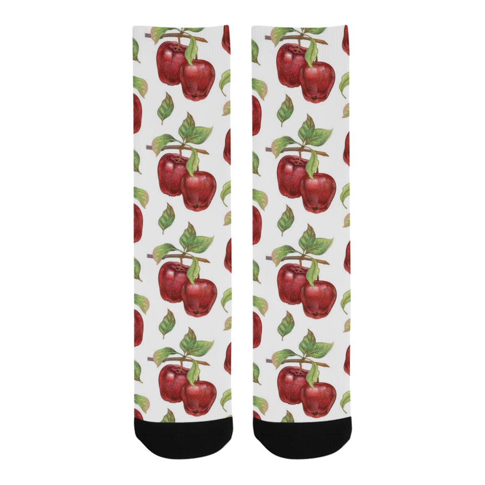 Red apples pattern Crew Socks