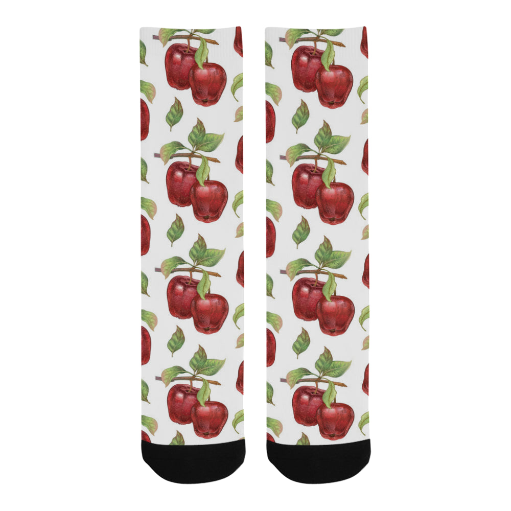Red apples pattern Crew Socks