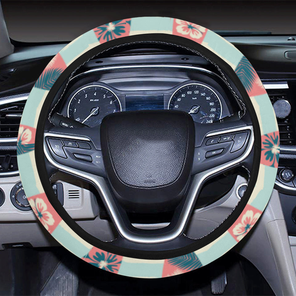 Surfboard Pattern Print Design 02 Car Steering Wheel Cover