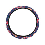 British Pattern Print Design 02 Car Steering Wheel Cover