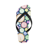 Colorful clock background Unisex Flip Flops