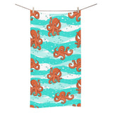 Octopuses sea wave background Bath Towel