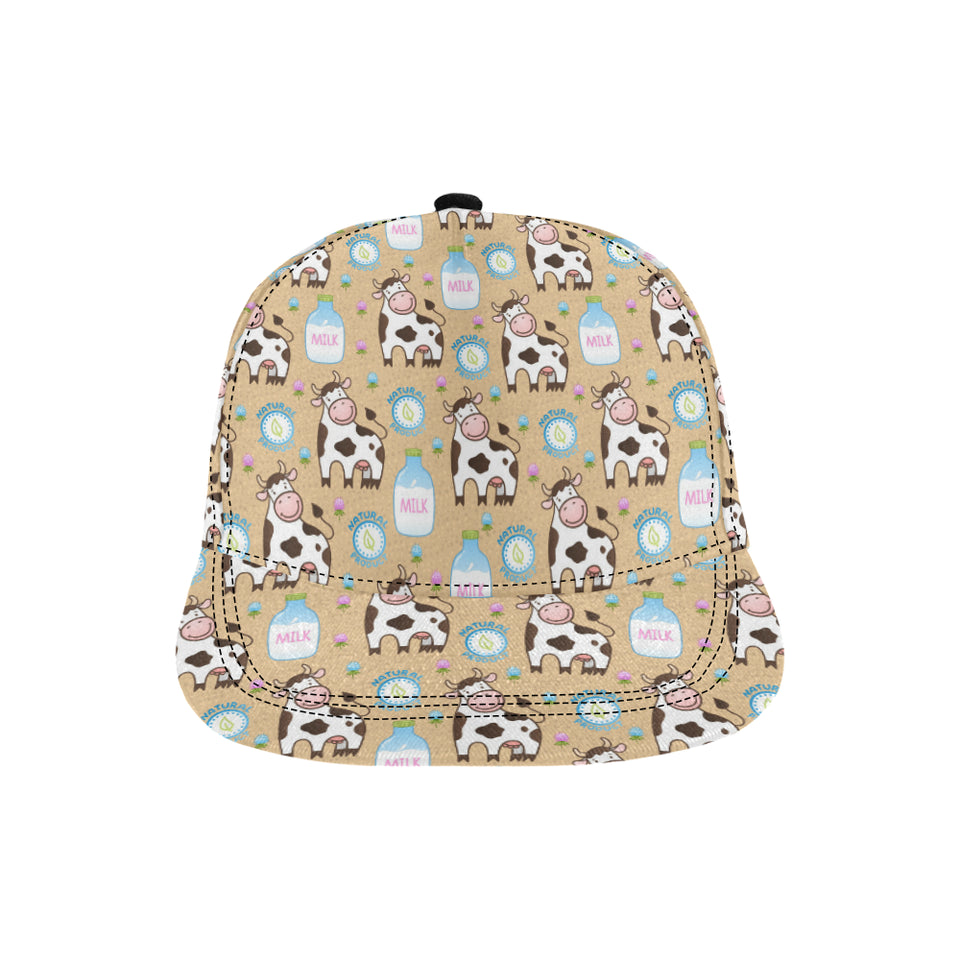 Cow bottle of milk pattern All Over Print Snapback Cap