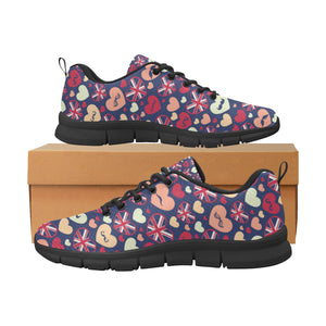 British Pattern Print Design 02 Men's Breathable Sneakers ( Model 055)