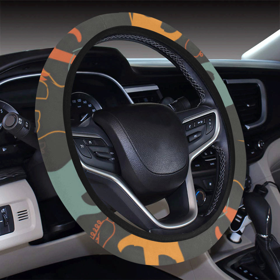 electric guitars pattern Car Steering Wheel Cover