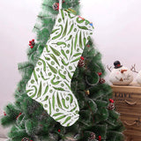 Hand drawn sketch style green Chili peppers patter Christmas Stocking
