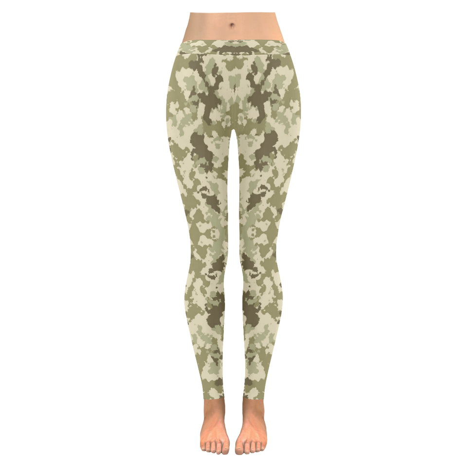 Light Green camouflage pattern Women's Legging Fulfilled In US