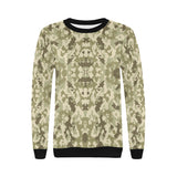 Light Green camouflage pattern Women's Crew Neck Sweatshirt