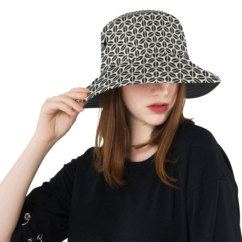 Coffee bean abstract modern pattern Unisex Bucket Hat