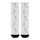 Cute poodle dog star pattern Crew Socks
