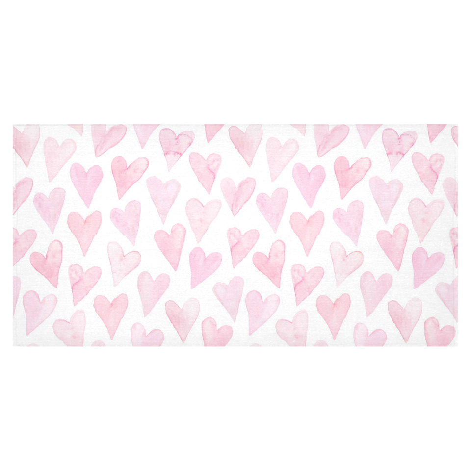 Watercolor pink heart pattern Tablecloth