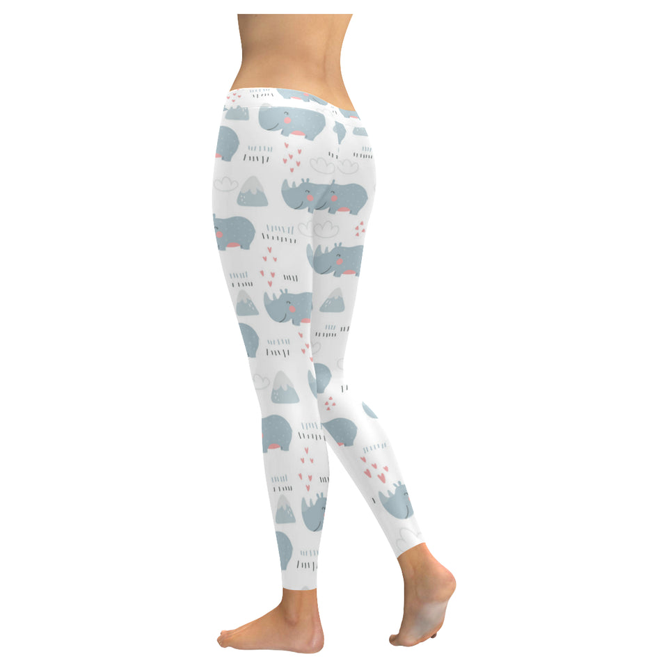 cute rhino heart pattern Women's Legging Fulfilled In US