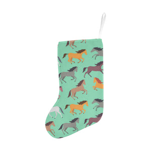 Colorful horses pattern Christmas Stocking