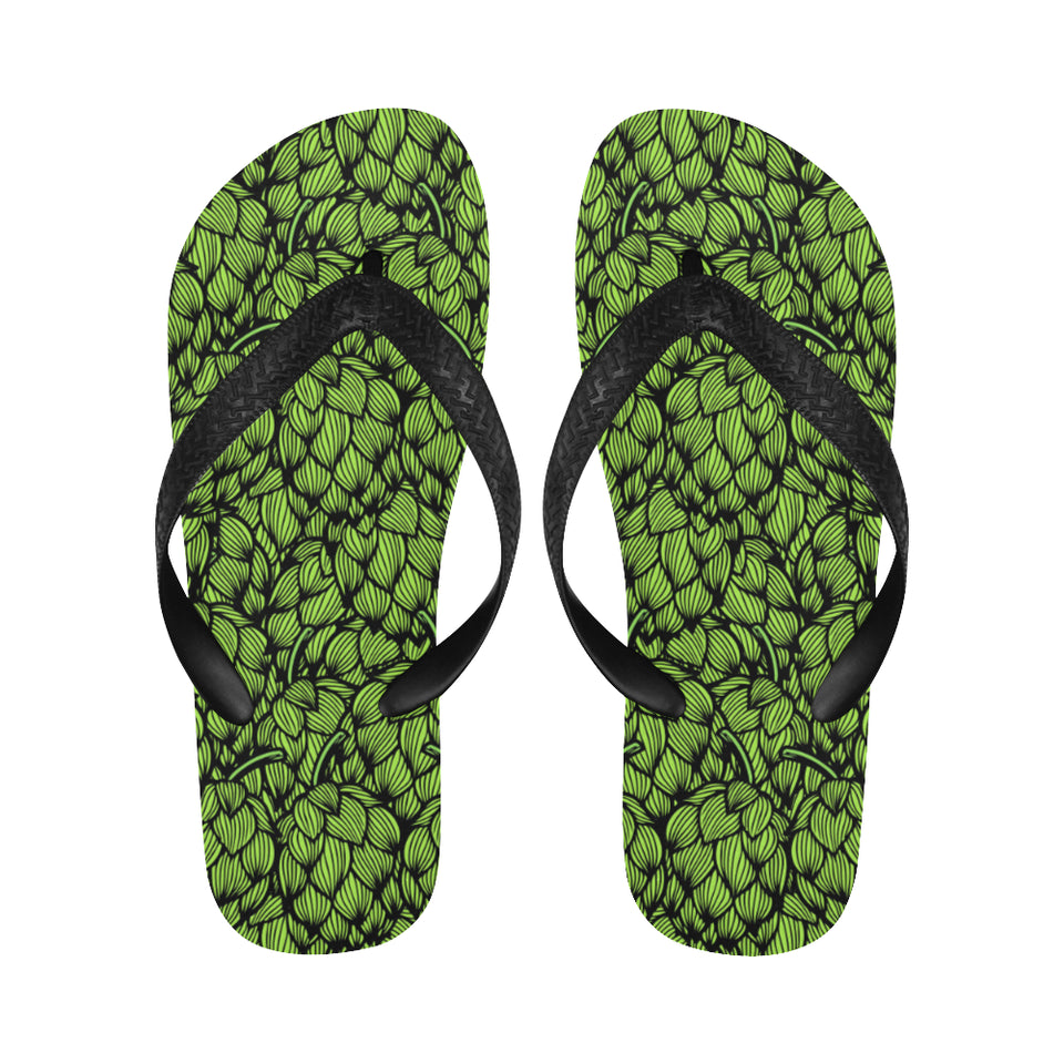 Green hop pattern Unisex Flip Flops