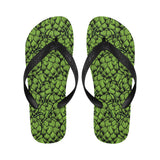 Green hop pattern Unisex Flip Flops