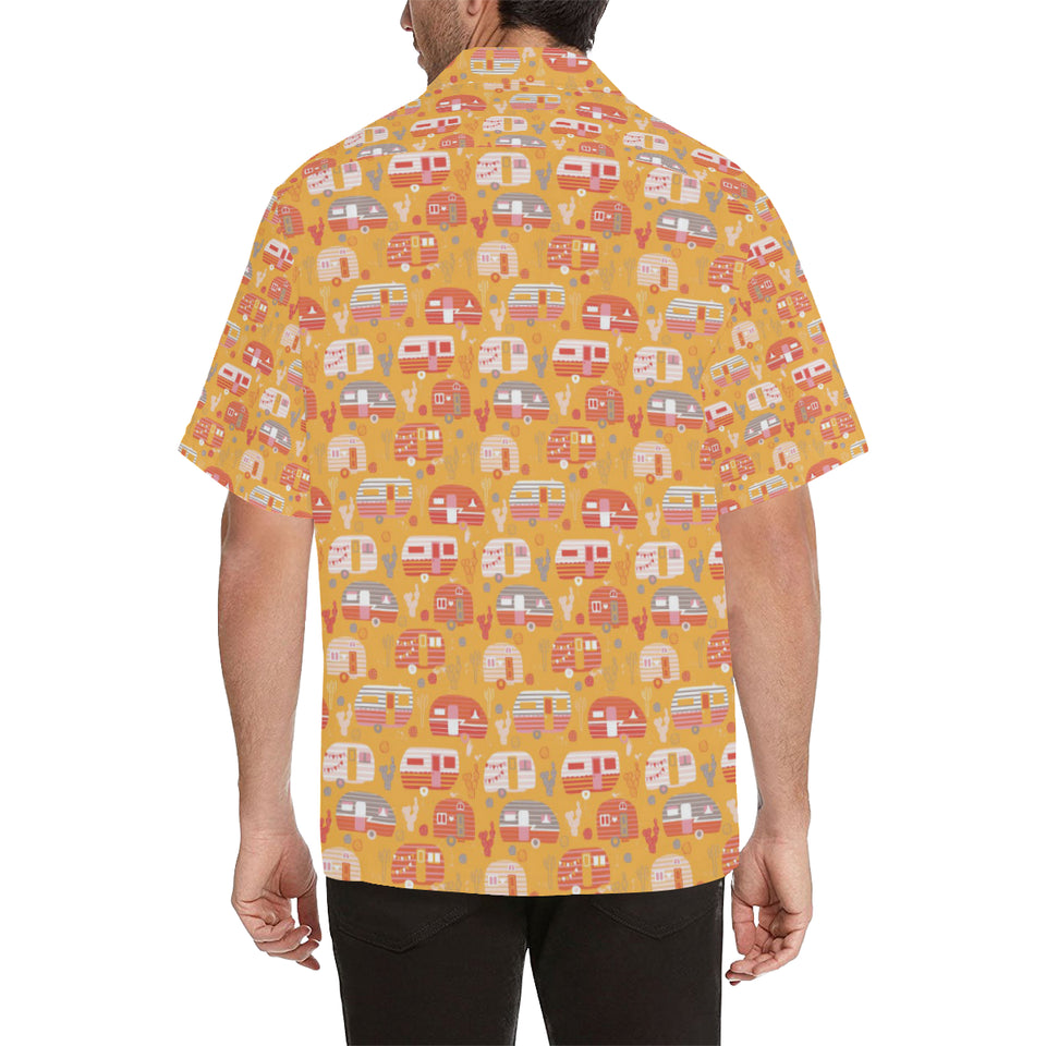Camper Van Pattern Print Design 04 Men's All Over Print Hawaiian Shirt (Model T58)