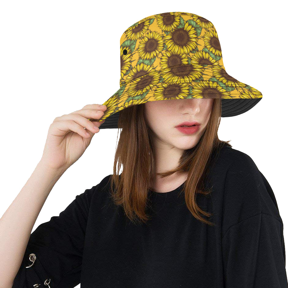 Sunflower pattern Unisex Bucket Hat