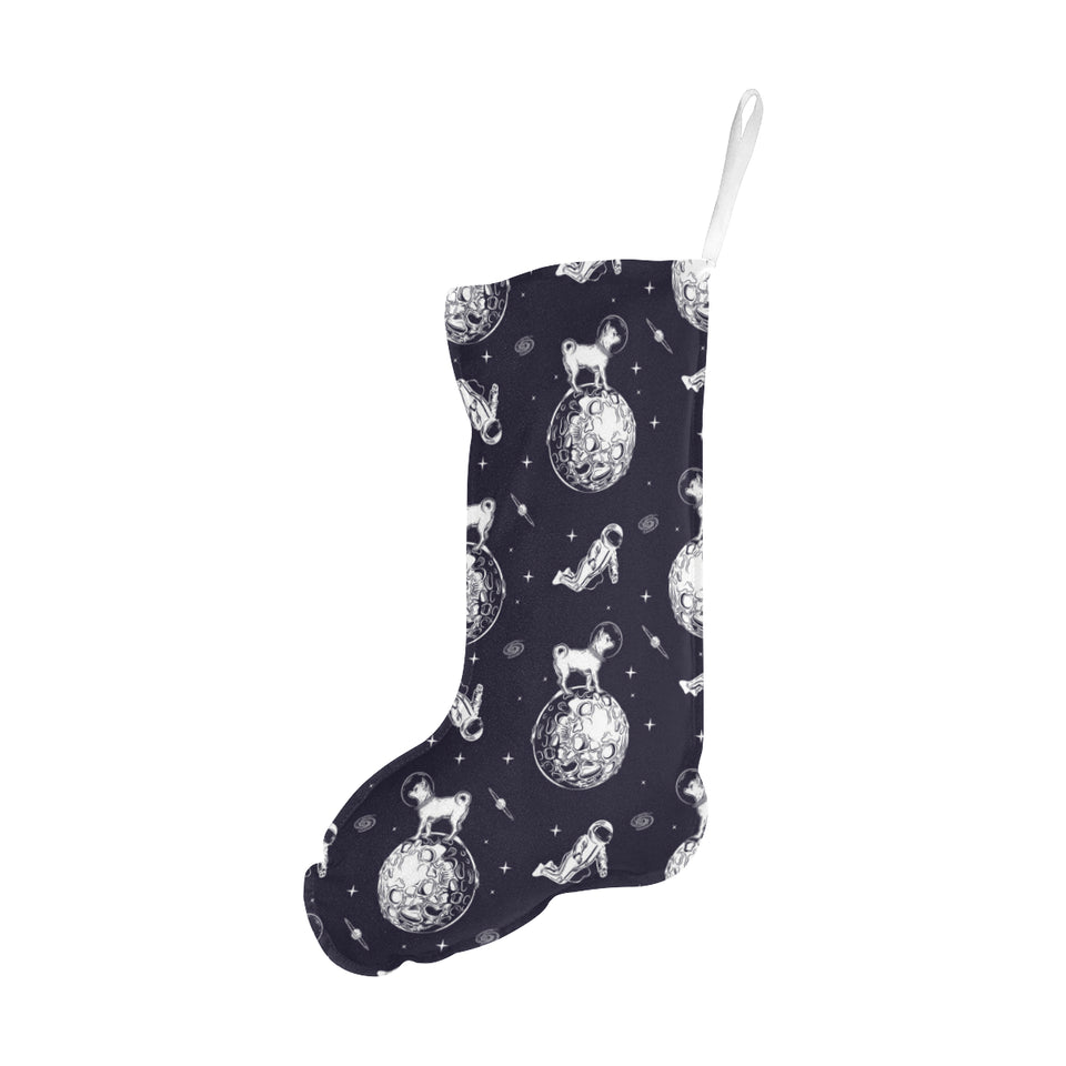 Chihuahua space helmet. astronaut pattern Christmas Stocking
