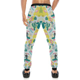 Cute parrot toucan flamingo cactus exotic leaves p Unisex Casual Sweatpants