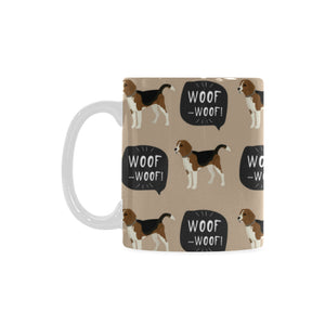Beagle pattern Classical White Mug (Fulfilled In US)