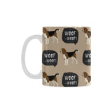 Beagle pattern Classical White Mug (Fulfilled In US)