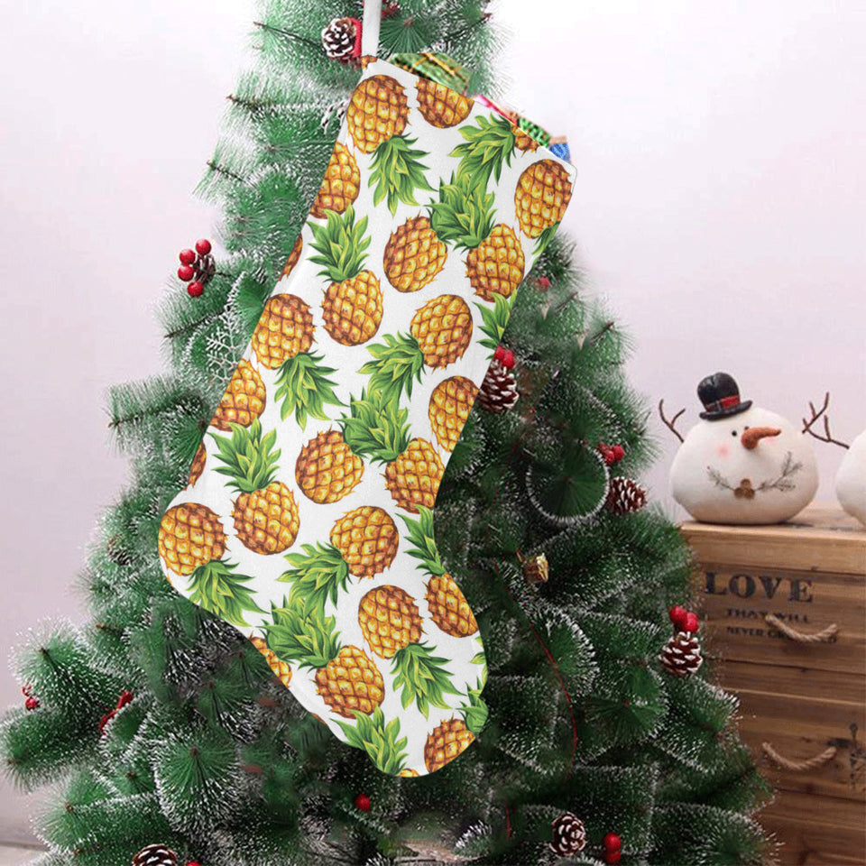 Pineapples design pattern Christmas Stocking