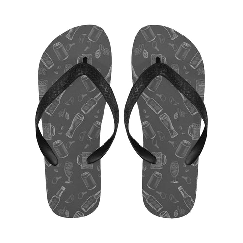 Beer hand drawn pattern Unisex Flip Flops