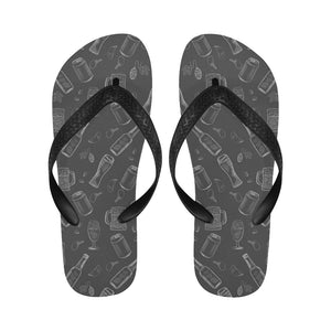 Beer hand drawn pattern Unisex Flip Flops