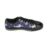 Hand drawn cute unicorn star planet Men's Low Top Canvas Shoes Black