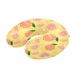 Grapefruit yellow background U-Shaped Travel Neck Pillow