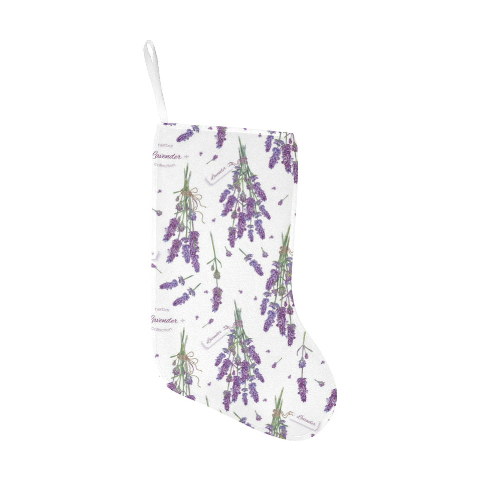 lavender flower design pattern Christmas Stocking
